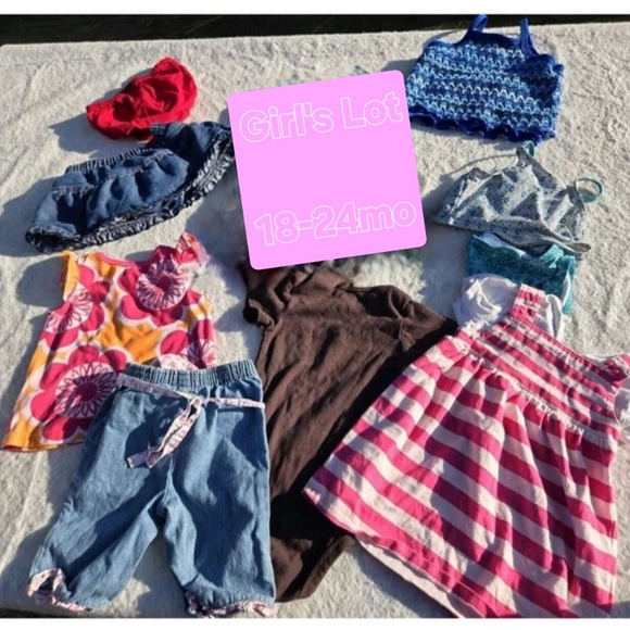 7 Baby Toddler Girls Clothes Size 18-24 Months Summer Spring Fall Mixed 7pc Lot - Picture 2 of 12